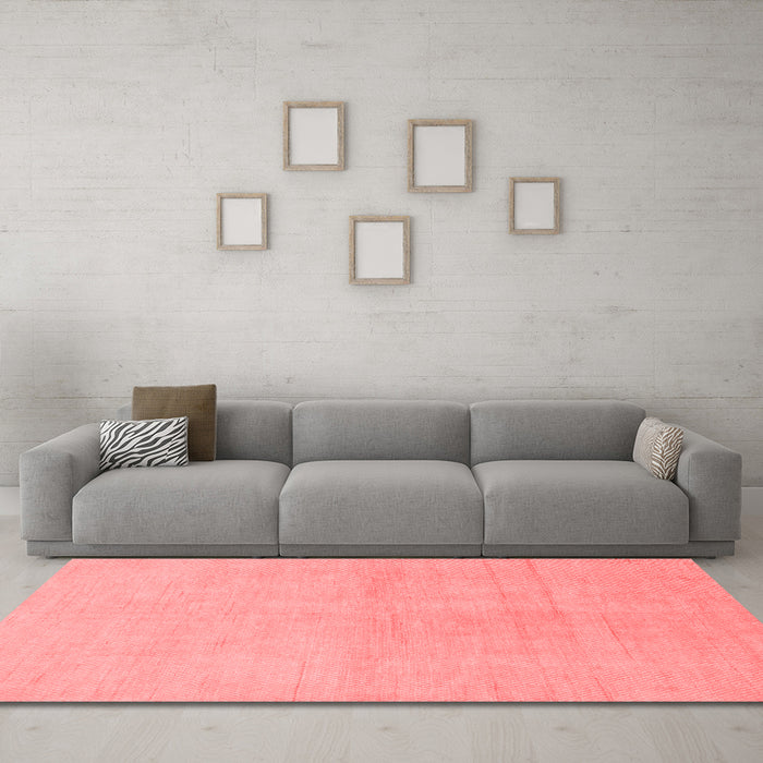 Modern Red Washable Rugs