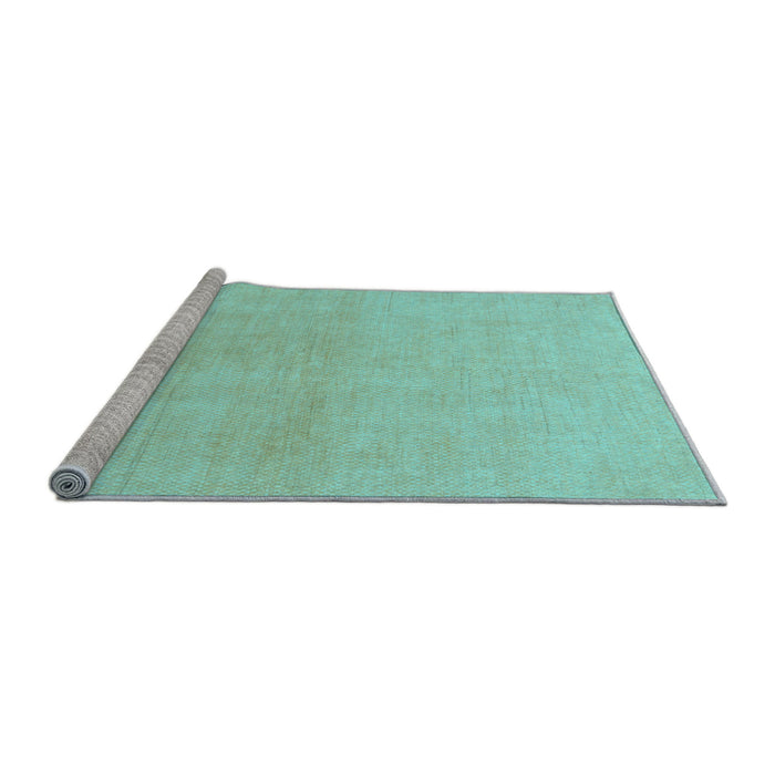 Sideview of Machine Washable Solid Light Blue Modern Rug, wshabs1535lblu