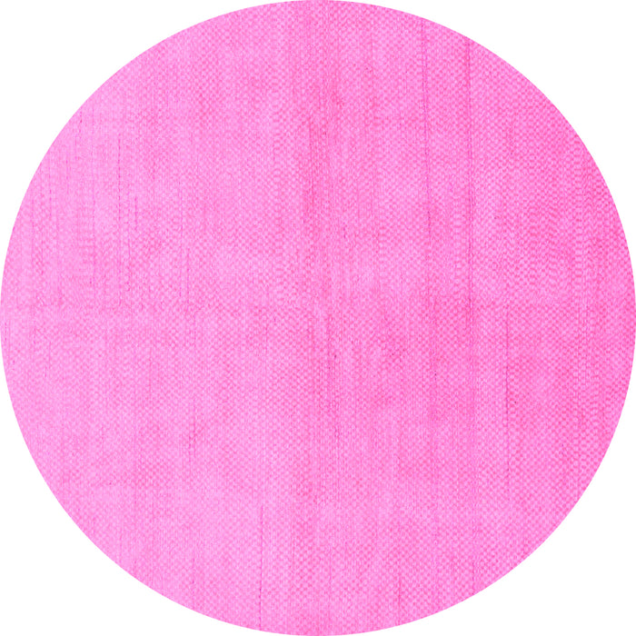 Round Solid Pink Modern Rug, abs1535pnk