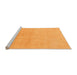 Sideview of Machine Washable Solid Orange Modern Area Rugs, wshabs1535org