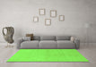 Machine Washable Solid Green Modern Area Rugs in a Living Room,, wshabs1535grn