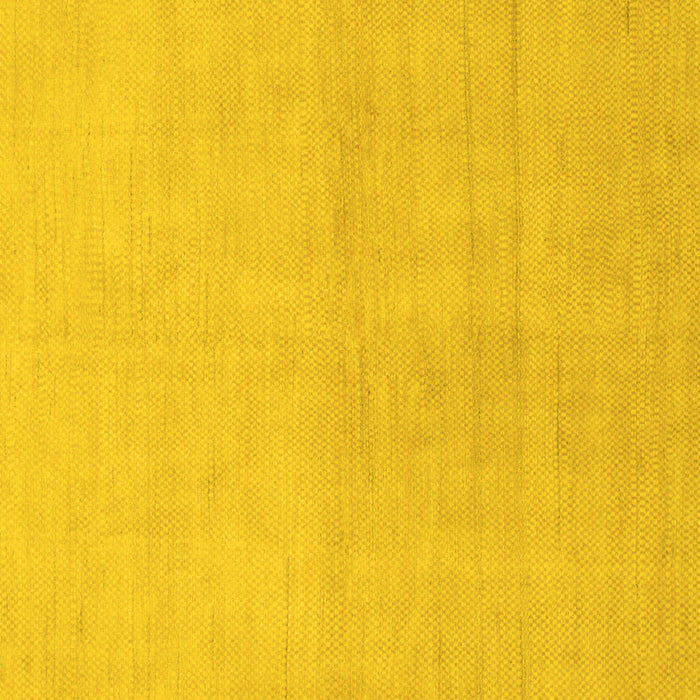 Square Machine Washable Solid Yellow Modern Rug, wshabs1535yw