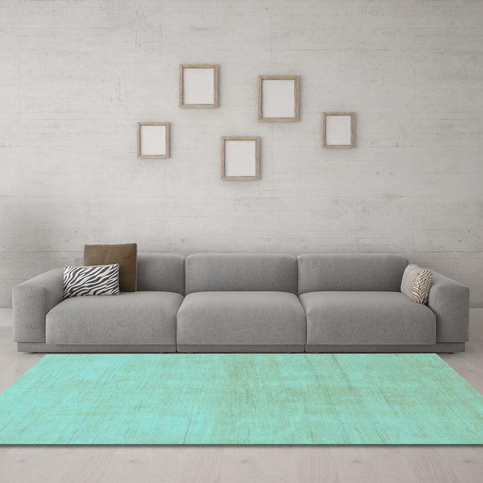 Machine Washable Solid Light Blue Modern Rug in a Living Room, wshabs1535lblu
