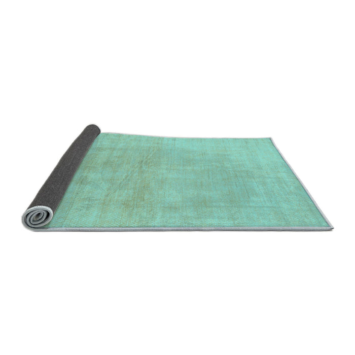 Sideview of Solid Light Blue Modern Rug, abs1535lblu