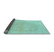 Sideview of Solid Light Blue Modern Rug, abs1535lblu