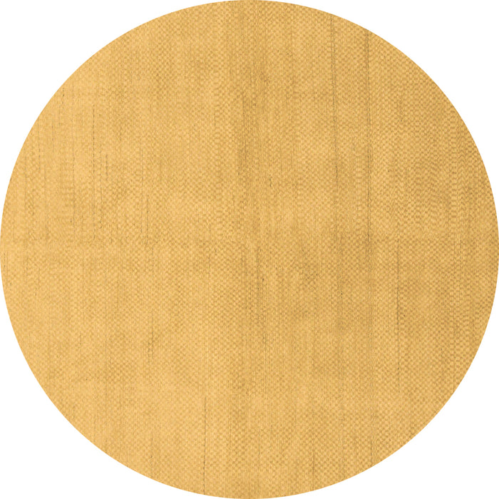 Round Machine Washable Solid Brown Modern Rug, wshabs1535brn