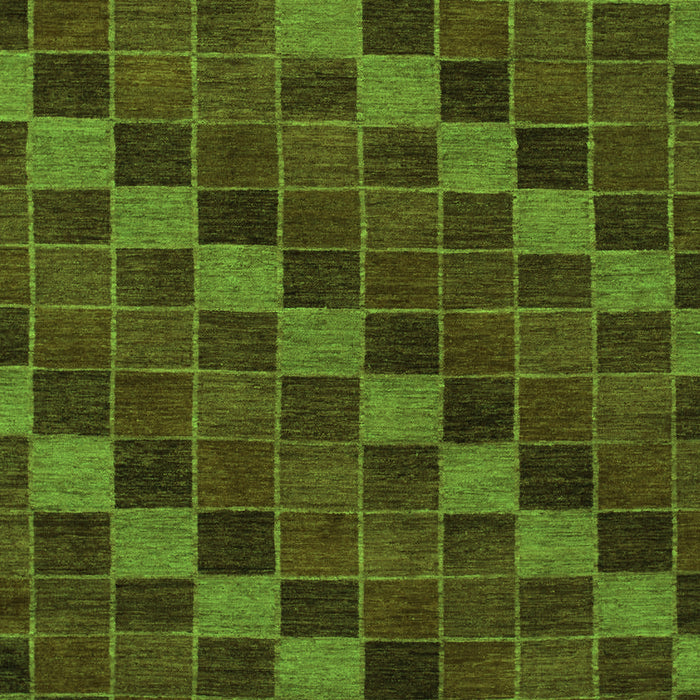 Checkered Green Modern Rug, abs1536grn