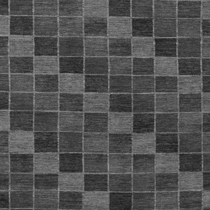 Machine Washable Checkered Gray Modern Rug, wshabs1536gry