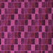 Square Checkered Purple Modern Rug, abs1536pur