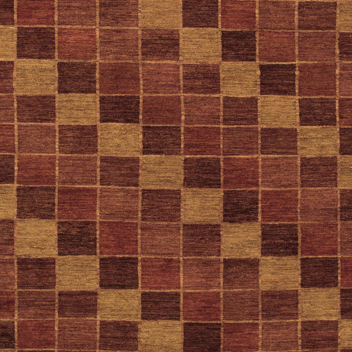 Checkered Brown Modern Rug, abs1536brn