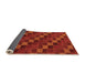 Sideview of Checkered Orange Modern Rug, abs1536org