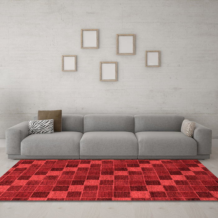 Modern Red Washable Rugs