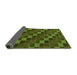 Sideview of Checkered Green Modern Rug, abs1536grn