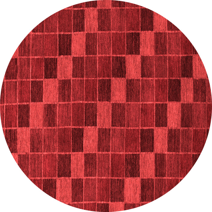 Machine Washable Checkered Red Modern Rug, wshabs1536red
