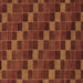 Square Machine Washable Checkered Brown Modern Rug, wshabs1536brn