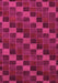 Machine Washable Checkered Pink Modern Rug, wshabs1536pnk