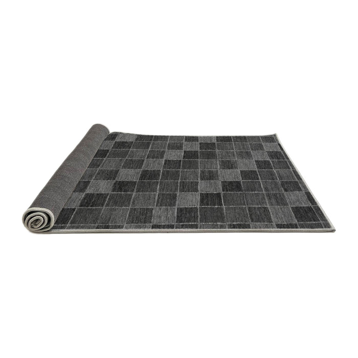 Sideview of Checkered Gray Modern Rug, abs1536gry