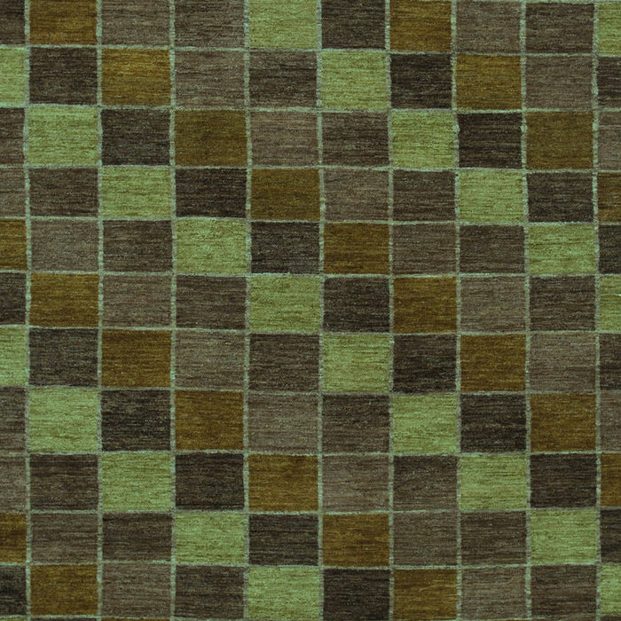 Machine Washable Checkered Turquoise Modern Area Rugs, wshabs1536turq