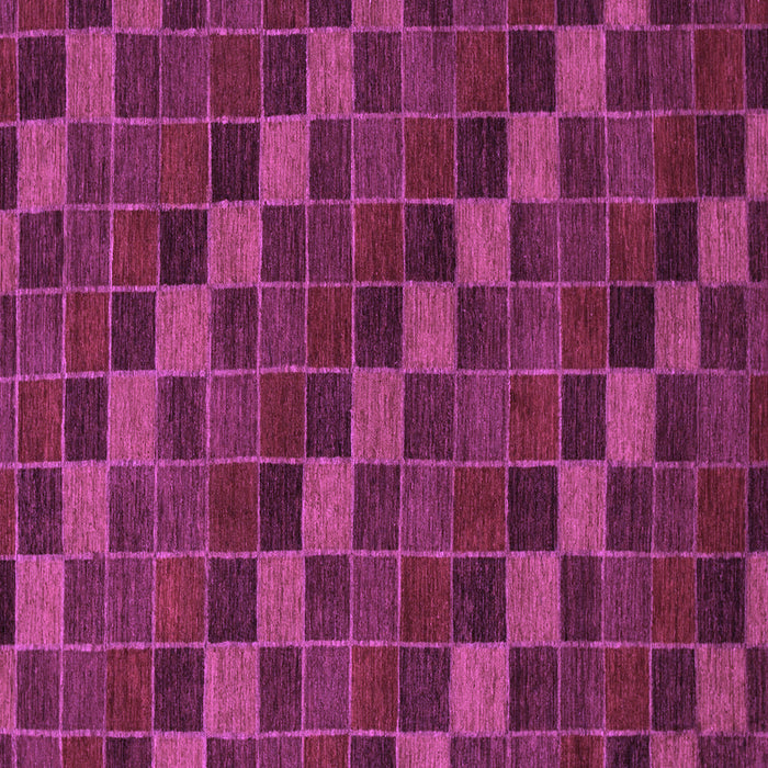 Square Machine Washable Checkered Purple Modern Area Rugs, wshabs1536pur