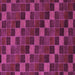 Square Machine Washable Checkered Purple Modern Area Rugs, wshabs1536pur