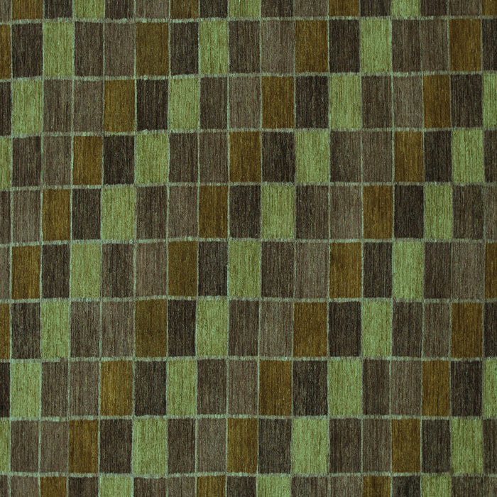 Square Machine Washable Checkered Turquoise Modern Area Rugs, wshabs1536turq