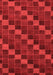 Checkered Red Modern Area Rugs