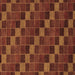 Square Checkered Brown Modern Rug, abs1536brn