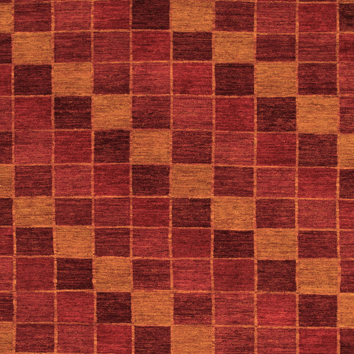 Checkered Orange Modern Rug, abs1536org