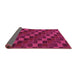 Sideview of Checkered Pink Modern Rug, abs1536pnk