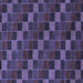 Square Machine Washable Checkered Blue Modern Rug, wshabs1536blu
