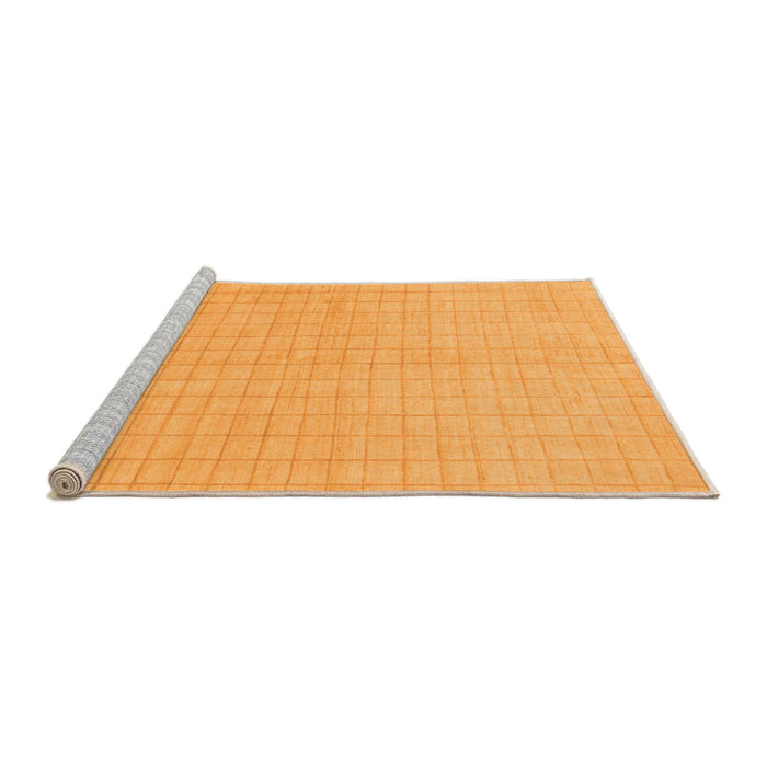 Sideview of Machine Washable Solid Orange Modern Area Rugs, wshabs1537org