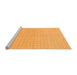 Sideview of Machine Washable Solid Orange Modern Area Rugs, wshabs1537org