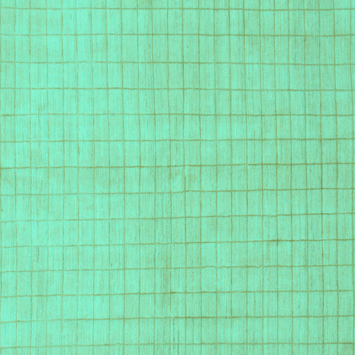 Square Solid Turquoise Modern Rug, abs1537turq