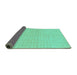 Sideview of Solid Turquoise Modern Rug, abs1537turq