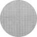 Round Solid Gray Modern Rug, abs1537gry