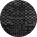 Round Abstract Gray Modern Rug, abs1538gry