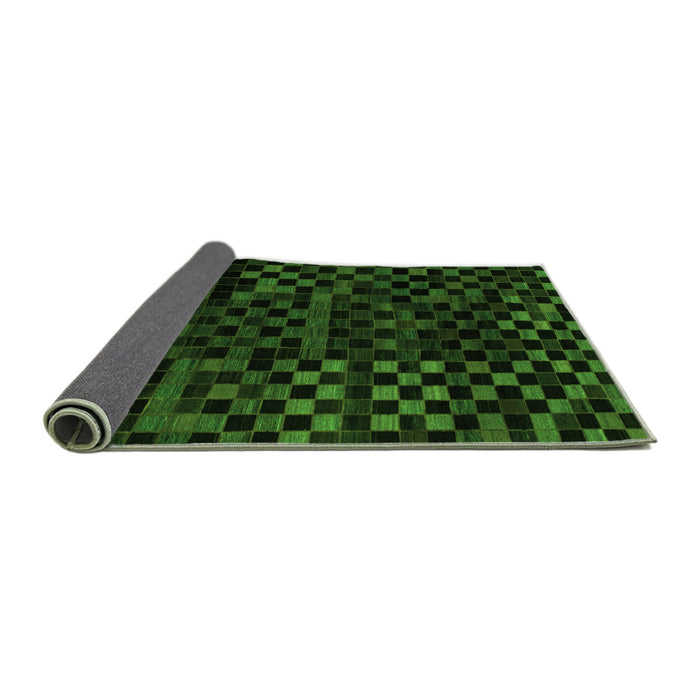 Sideview of Abstract Green Modern Rug, abs1538grn