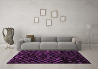 Machine Washable Abstract Purple Modern Rug, wshabs1538pur