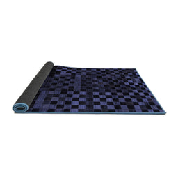 Sideview of Abstract Blue Modern Rug, abs1538blu
