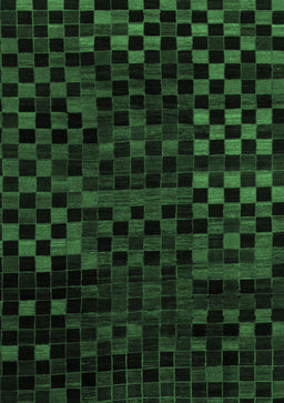 Abstract Emerald Green Modern Rug, abs1538emgrn