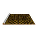 Sideview of Machine Washable Abstract Yellow Modern Rug, wshabs1538yw