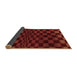 Sideview of Checkered Brown Modern Rug, abs1539brn