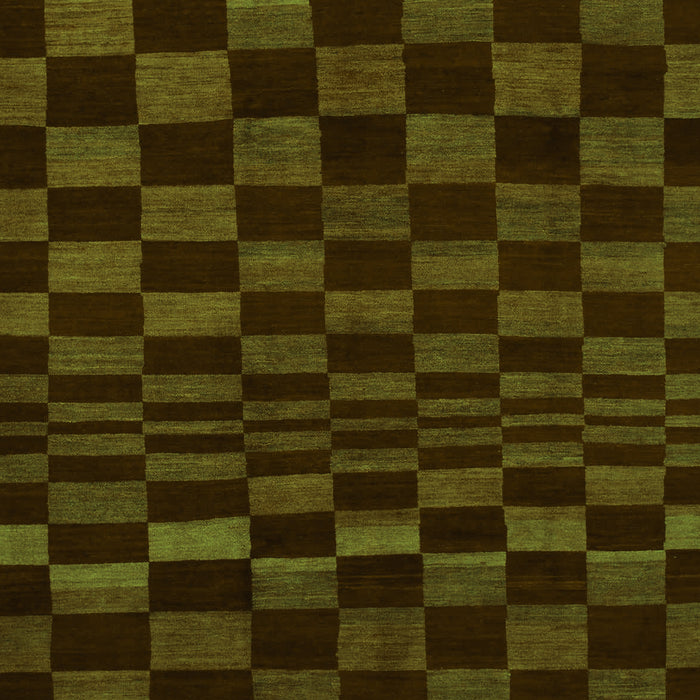 Checkered Green Modern Rug, abs1539grn