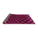 Sideview of Checkered Purple Modern Rug, abs1539pur