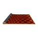 Sideview of Checkered Yellow Modern Rug, abs1539yw