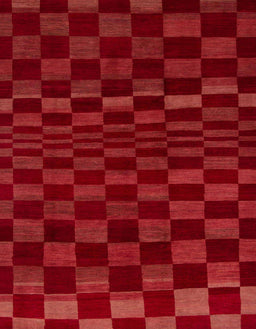 Abstract Red Checkered Rug, abs1539