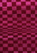 Machine Washable Checkered Pink Modern Rug, wshabs1539pnk