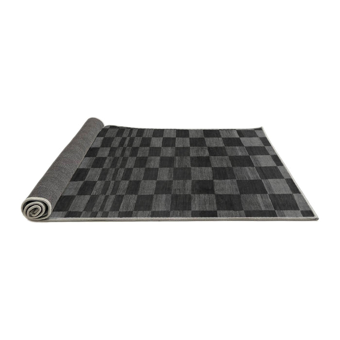 Sideview of Checkered Gray Modern Rug, abs1539gry