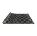 Sideview of Checkered Gray Modern Rug, abs1539gry