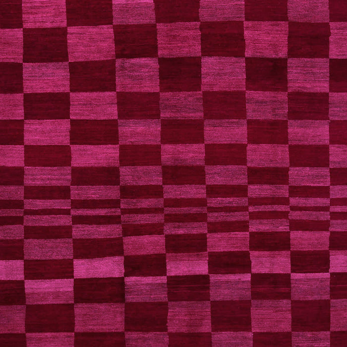Checkered Pink Modern Rug, abs1539pnk